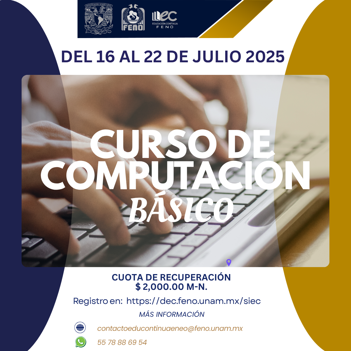 CURSO DE COMPUTACIÓN BÁSICA16 AL 22 DE JULIO